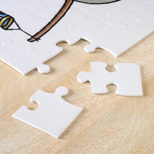 かわいいRVのヴィンテージのガラス卵のキャンピングカー旅行トレーラー ジグソーパズル (側面)