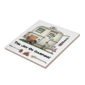 かわいいRVのヴィンテージのガラス卵のキャンピングカー旅行トレーラー タイル (側面)