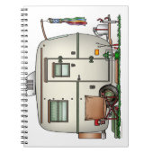 かわいいRVのヴィンテージのガラス卵のキャンピングカー旅行トレーラー ノートブック (正面)