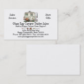 かわいいRVのヴィンテージのガラス卵のキャンピングカー旅行トレーラー 名刺 (正面/裏面)