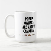 かわいいRVのヴィンテージのポップアップキャンピングカー旅行トレーラー コーヒーマグカップ (左)