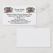 かわいいRVのヴィンテージのポップアップキャンピングカー旅行トレーラー 名刺 (正面/裏面)