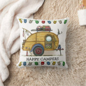 かわいいRVのヴィンテージの涙のキャンピングカー旅行トレーラー クッション (ブランケット)