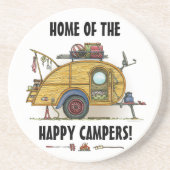 かわいいRVのヴィンテージの涙のキャンピングカー旅行トレーラー コースター (正面)