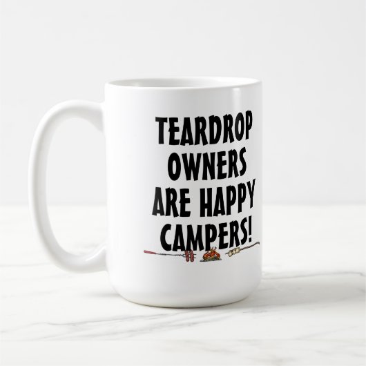 かわいいRVのヴィンテージの涙のキャンピングカー旅行トレーラー コーヒーマグカップ (左)