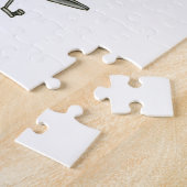 かわいいRVのヴィンテージの涙のキャンピングカー旅行トレーラー ジグソーパズル (側面)