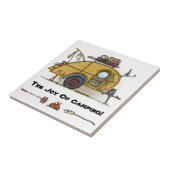 かわいいRVのヴィンテージの涙のキャンピングカー旅行トレーラー タイル (側面)