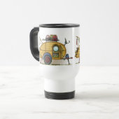 かわいいRVのヴィンテージの涙のキャンピングカー旅行トレーラー トラベルマグ (正面左)