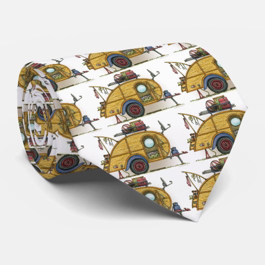かわいいRVのヴィンテージの涙のキャンピングカー旅行トレーラー ネクタイ (ロール)