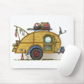 かわいいRVのヴィンテージの涙のキャンピングカー旅行トレーラー マウスパッド (マウス)