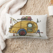 かわいいRVのヴィンテージの涙のキャンピングカー旅行トレーラー ランバークッション
