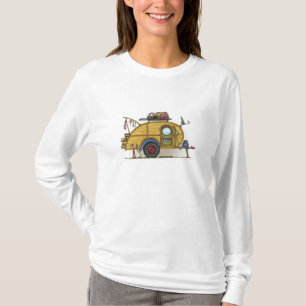 かわいいRVのヴィンテージの涙のキャンピングカー旅行トレーラー Tシャツ