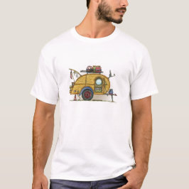 かわいいRVのヴィンテージの涙のキャンピングカー旅行トレーラー Tシャツ