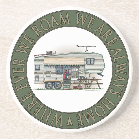 かわいいRVのヴィンテージの第5車輪のキャンピングカー旅行トレーラー コースター (正面)