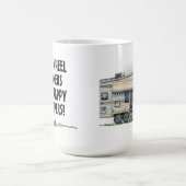 かわいいRVのヴィンテージの第5車輪のキャンピングカー旅行トレーラー コーヒーマグカップ (中央)