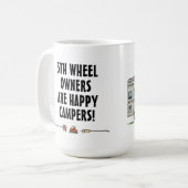 かわいいRVのヴィンテージの第5車輪のキャンピングカー旅行トレーラー コーヒーマグカップ (正面左)