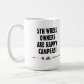 かわいいRVのヴィンテージの第5車輪のキャンピングカー旅行トレーラー コーヒーマグカップ (左)