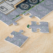 かわいいRVのヴィンテージの第5車輪のキャンピングカー旅行トレーラー ジグソーパズル (側面)