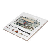 かわいいRVのヴィンテージの第5車輪のキャンピングカー旅行トレーラー タイル (側面)