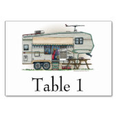 かわいいRVのヴィンテージの第5車輪のキャンピングカー旅行トレーラー テーブルナンバー (正面)