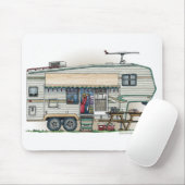 かわいいRVのヴィンテージの第5車輪のキャンピングカー旅行トレーラー マウスパッド (マウス)