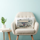 かわいいRVのヴィンテージの第5車輪のキャンピングカー旅行トレーラー ランバークッション (椅子)