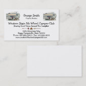 かわいいRVのヴィンテージの第5車輪のキャンピングカー旅行トレーラー 名刺 (正面/裏面)