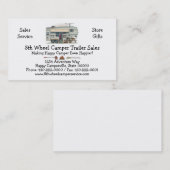 かわいいRVのヴィンテージの第5車輪のキャンピングカー旅行トレーラー 名刺 (正面/裏面)