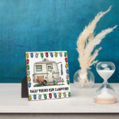 かわいいRVヴィンテージガラス卵キャンパー旅行トレーラー フォトプラーク (インサイチュ)