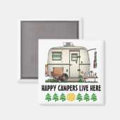 かわいいRVヴィンテージガラス卵キャンパー旅行トレーラー マグネット (正面/裏面)
