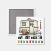 かわいいRVヴィンテージガラス卵キャンパー旅行トレーラー マグネット (正面/裏面)