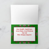 かわいいRVヴィンテージポップ・アートのアップキャンパートレーラーホリデイ シーズンカード (内部)