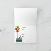 かわいいRVヴィンテージ第5輪キャンパー走行トレーラー 招待状 (内部)