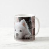 かわいいsamoyedの子犬 コーヒーマグカップ (正面右)