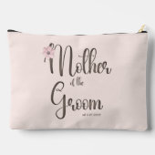 かわいいsimplistic pinkアイボリーの母の新郎 アクセサリーポーチ (裏面)