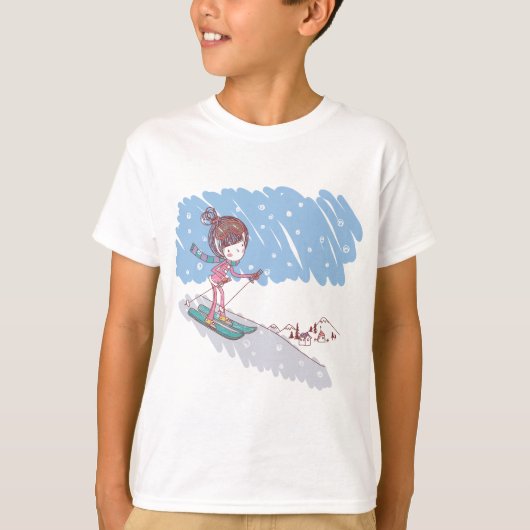 かわいいSkiier Tシャツ (正面)