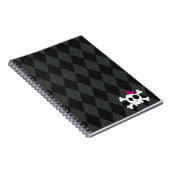 かわいいSkullyおよびアーガイル ノートブック (右側)