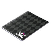 かわいいSkullyおよびアーガイル ノートブック (左側)