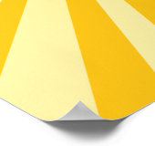 かわいいSKY明るいはっきりした黄色の笑顔の太陽の光 ポスター (角)