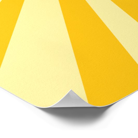 かわいいSKY明るいはっきりした黄色の笑顔の太陽の光 ポスター (角)