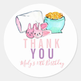 かわいいsleepoverのスランバー・パーティーの誕生日のステッカー ラウンドシール