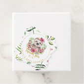 かわいいSLOTHボホピンクフローラ赤ちゃんシャワーありがとう フェイバータグ (インサイチュ)