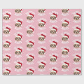 かわいいSlothyのクリスマスの怠惰のクリスマスの包装紙 ラッピングペーパー (フラット)