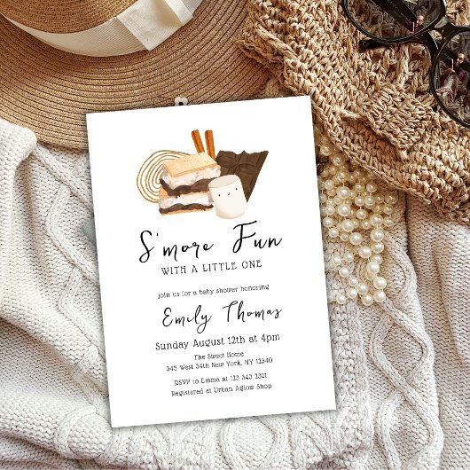 かわいいs'moreおもしろいシャワー 招待状