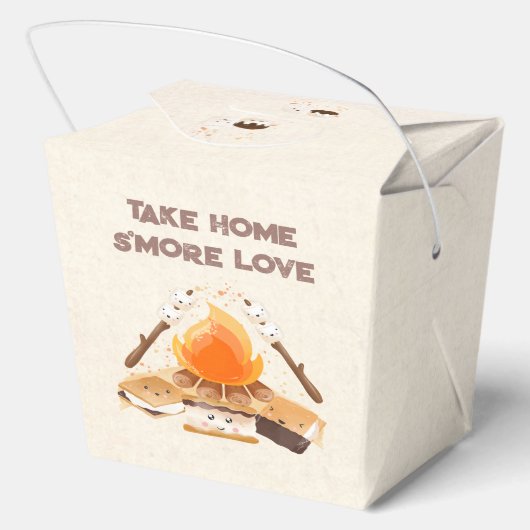 かわいいS'moreキャンプファイヤーキャンピングミディアムテイクアウト フェイバーボックス (裏面)
