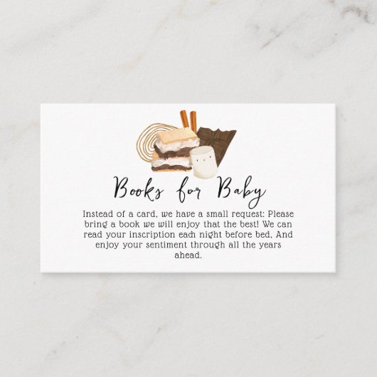 かわいいS'more Love & Baby Showerのおもしろいブック エンクロージャーカード (正面)