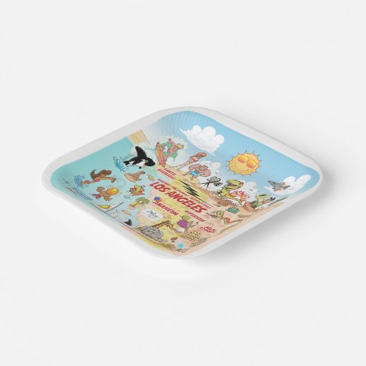 かわいいSoCal紙プレート ペーパープレート (傾斜あり)