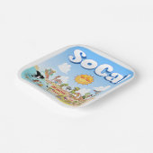 かわいいSoCal紙プレート ペーパープレート (傾斜あり)