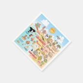 かわいいSoCal スタンダードカクテルナプキン (角)