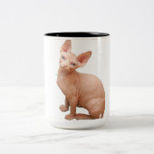 かわいいsphynx猫 ツートーンマグカップ (中央)